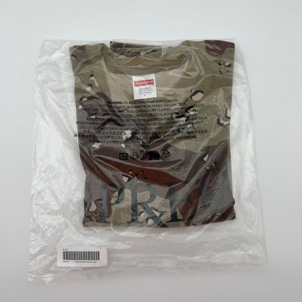 Supreme RX Tee Desert Camo FW25 Mens Size Large Graphic T-Shirt - Picture 2 of 2